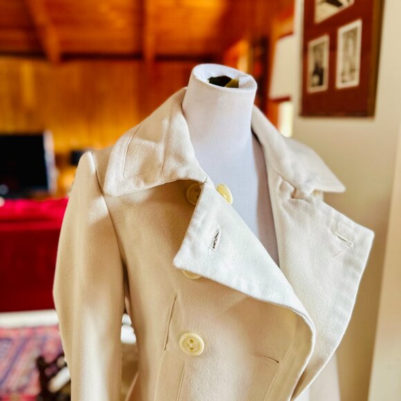 LYNNE Ivory Double Breasted Short Jacket Coat – 1 Junior - Ladies 0 - Picture 5 of 10